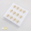HEART CZ RIBBON NOSE HOOP BOX 316L SURGICAL STEEL
